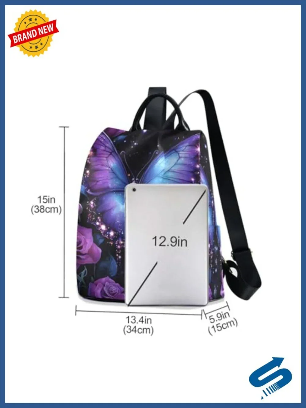 Anti-Theft Women's Backpack Purse with Fuzzy Keychain, 3-in-1 Carry On Travel